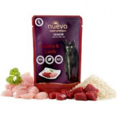 Nuevo Super Premium Senior Poultry and Lamb with Rice Храна за възрастни котки с птиче и агнешко месо и ориз 85 гр (пауч)